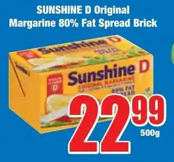 Boxer Superstores SUNSHINE D Original Margarine 80% Fat Spread Brick offer