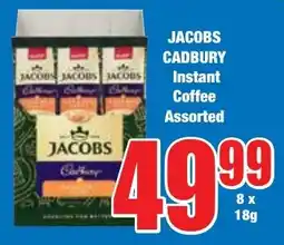 Boxer Superstores JACOBS CADBURY Instant Coffee Assorted offer