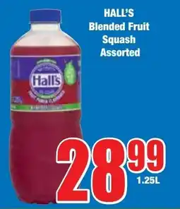 Boxer Superstores HALL'S Blended Fruit Squash Assorted offer