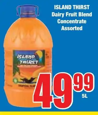 Boxer Superstores ISLAND THIRST Dairy Fruit Blend Concentrate Assorted offer