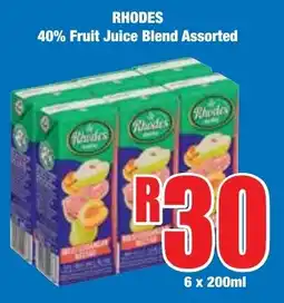Boxer Superstores RHODES 40% Fruit Juice Blend Assorted offer