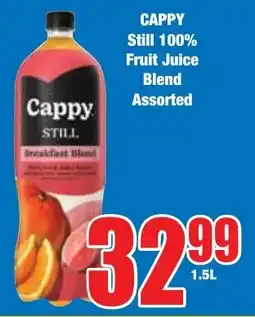 Boxer Superstores CAPPY Still 100% Fruit Juice Blend Assorted offer