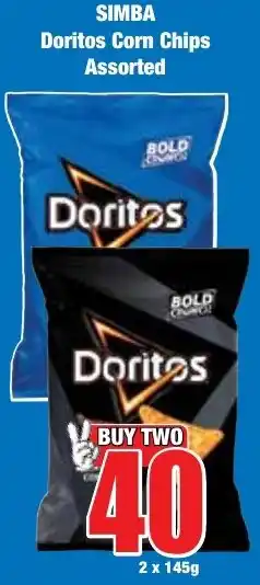 Boxer Superstores SIMBA Doritos Corn Chips Assorted offer