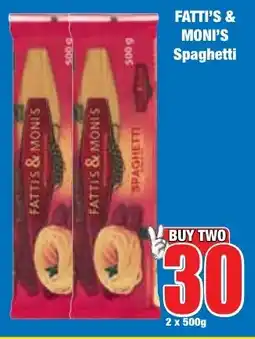 Boxer Superstores FATTI'S & MONI'S Spaghetti offer