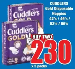 Boxer Superstores CUDDLERS Gold Disposable Nappies offer