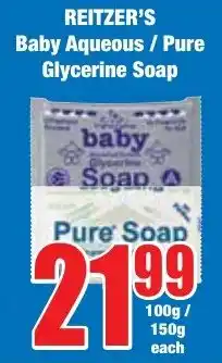 Boxer Superstores REITZER'S Baby Aqueous/ Pure Glycerine Soap offer