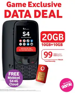 Game Game Exclusive 20GB Data Deal offer