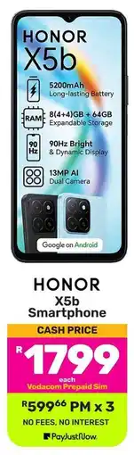 Game HONOR X5b Smartphone offer