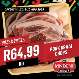 Bluff Meat Supply Pork braai chops offer