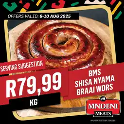 Bluff Meat Supply Bms shisa nyama braai wors offer