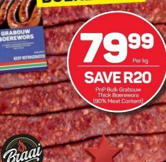 Pick n Pay Pnp boerewors offer