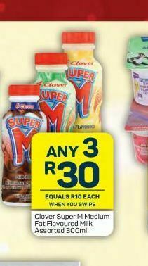 Pick n Pay Clover super m flavoured milk 3 offer