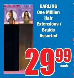 Boxer Superstores DARLING One Million Hair Extensions/ Braids Assorted offer
