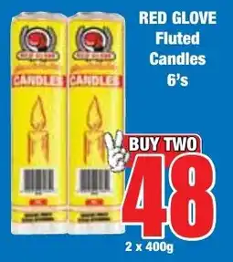 Boxer Superstores RED GLOVE Fluted Candles offer