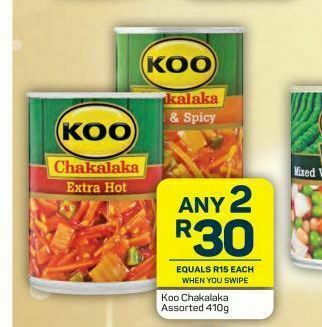 Pick n Pay Koo chakalaka 2 offer