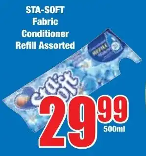 Boxer Superstores STA-SOFT Fabric Conditioner Refill Assorted offer