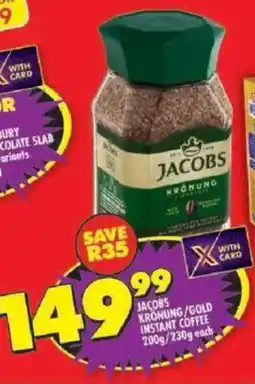 Shoprite Jacobs kronung/ gold instant coffee offer