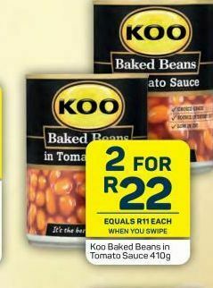 Pick n Pay Koo baked beans in tomato sauce 2 offer
