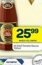 Pick n Pay All gold tomato sauce offer