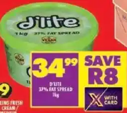 Shoprite D'lite 37% fat spread offer