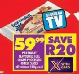 Shoprite Parmalat flavoured full cream processed cheese slices all variants offer
