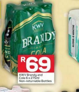 Pick n Pay Kwv brandy & cola offer