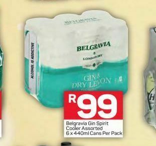 Pick n Pay Belgravia gin and tonic offer