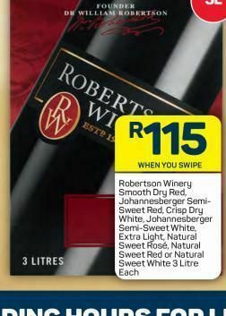 Pick n Pay Robertson winery wines offer