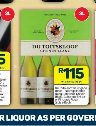 Pick n Pay Du toitskloof wine offer