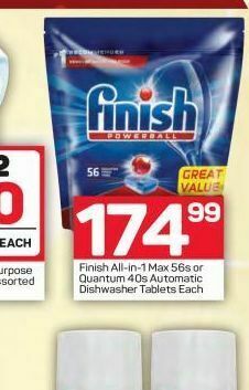 Pick n Pay Finish dishwasher tablets offer