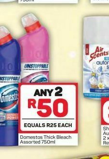 Pick n Pay Domestos bleach 2 offer