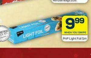 Pick n Pay Pnp light foil offer