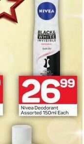 Pick n Pay Nivea deodorant aerosol offer