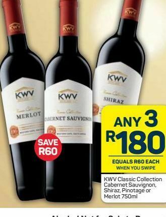 Pick n Pay Kwv wines 3 offer