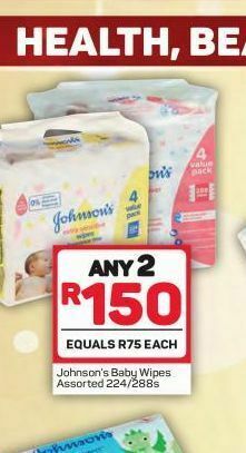 Pick n Pay Johnson's baby wipes 2 offer