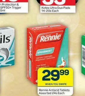 Rennie antacid tablets