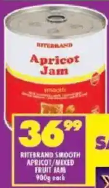 Shoprite Ritebrand smooth apricot/ mixed fruit jam offer