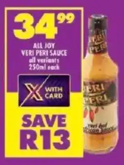 Shoprite All joy veri peri sauce all variants offer