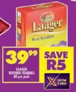 Shoprite Laager rooibos teabags offer