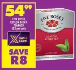 Shoprite Five roses ceylon blend teabags offer