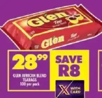 Shoprite Glen african blend teabags offer