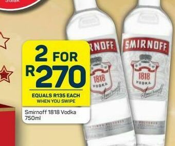 Pick n Pay Hypermarket Smirnoff vodka 2 offer