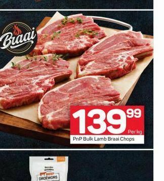 Pick n Pay Hypermarket Lamb braai chops offer