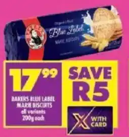 Shoprite Bakers blue label marie biscuits all variants offer