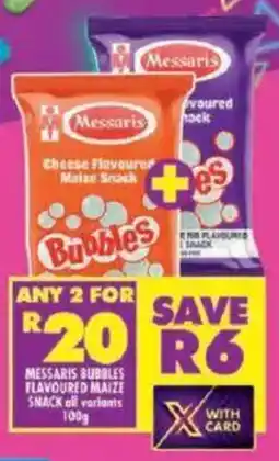 Shoprite Messaris bubbles flavoured maize snack all variants offer