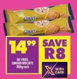 Shoprite De vries ginger biscuits offer
