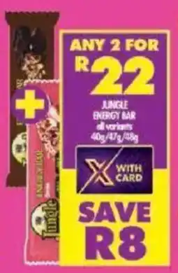 Shoprite Jungle energy bar all variants offer