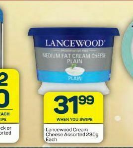 Pick n Pay Hypermarket Lancewood cream cheese offer