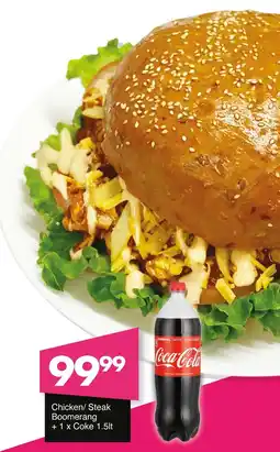 Save Hyper Chicken/ Steak Boomerang + Coke offer