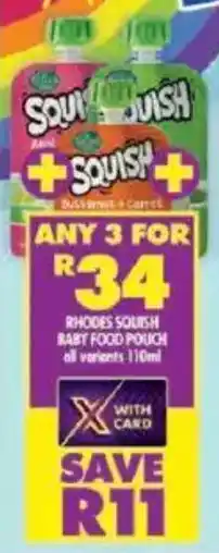 Shoprite Rhodes squish baby food pouch offer